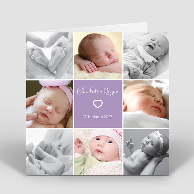 Royal Flush - Girl, baby thank you card for girls by Cedar Tree