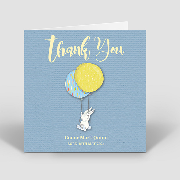 New Arrival – Boy, baby thank you card for boys by Cedar Tree