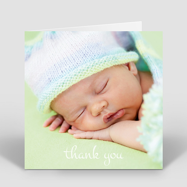 Photo Frame - Girl, baby thank you card for girls by Cedar Tree