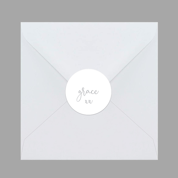 Modern Simplicity, envelope sticker by Cedar Tree Personalised Cards