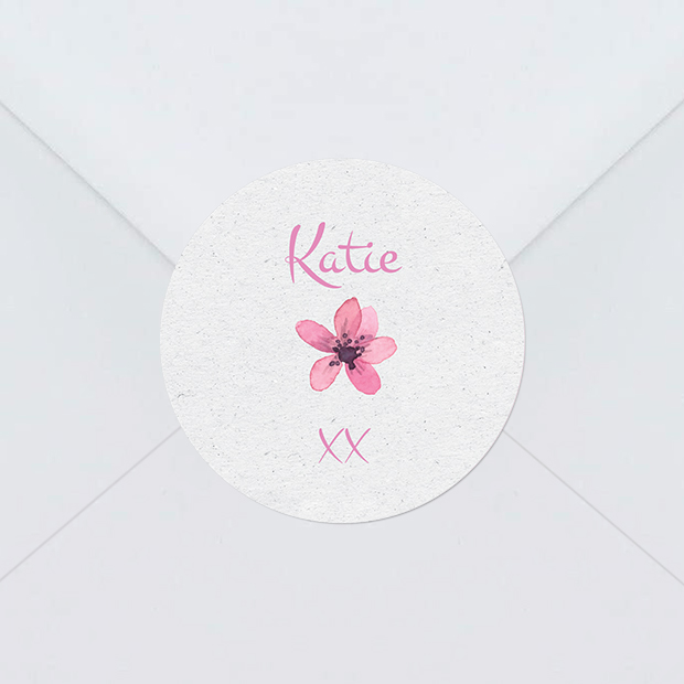 Pink Blossom Envelope Sticker
