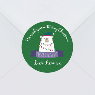 Mr Bear Christmas Sticker