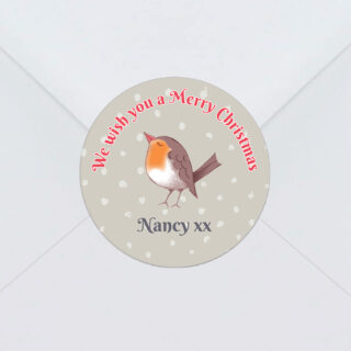 Christmas Robin Christmas Sticker