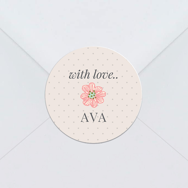 Subtle Picture – Girl Envelope Sticker