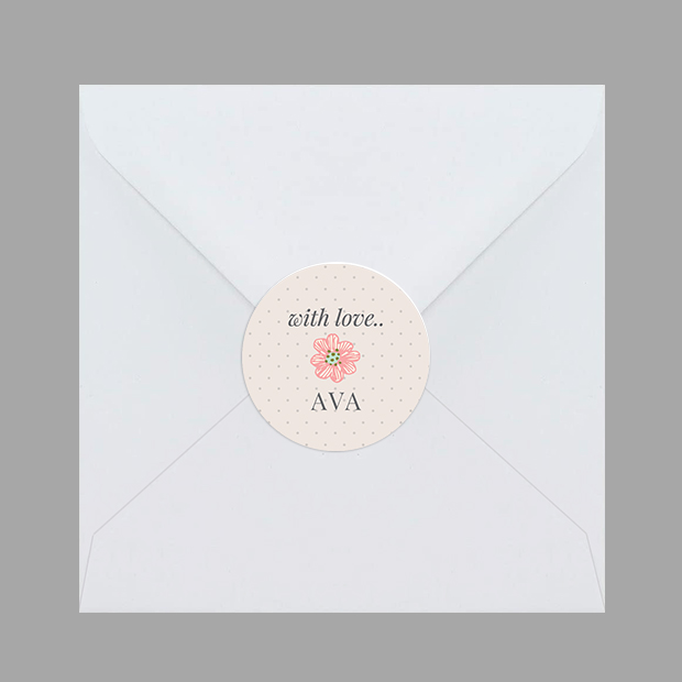 Subtle Picture – Girl Envelope Sticker